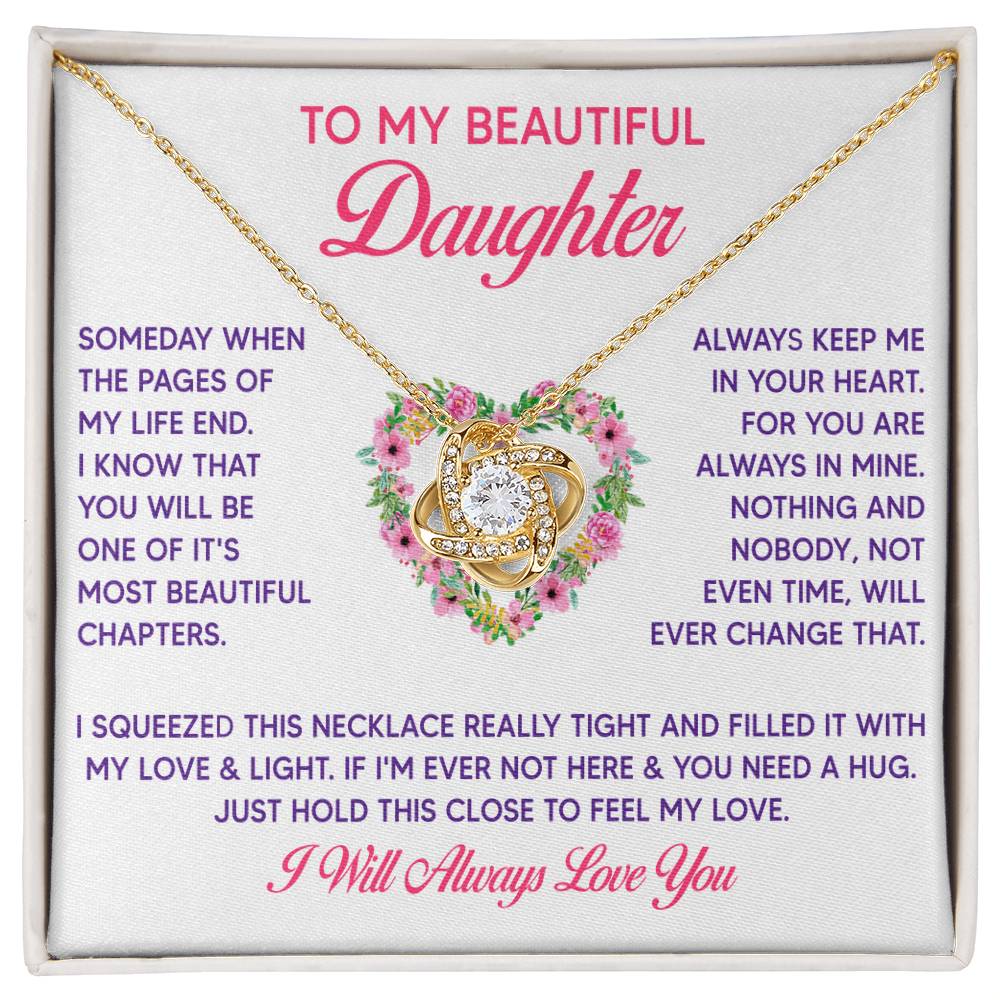 Love Knot Necklace - To My Beautiful Daughter