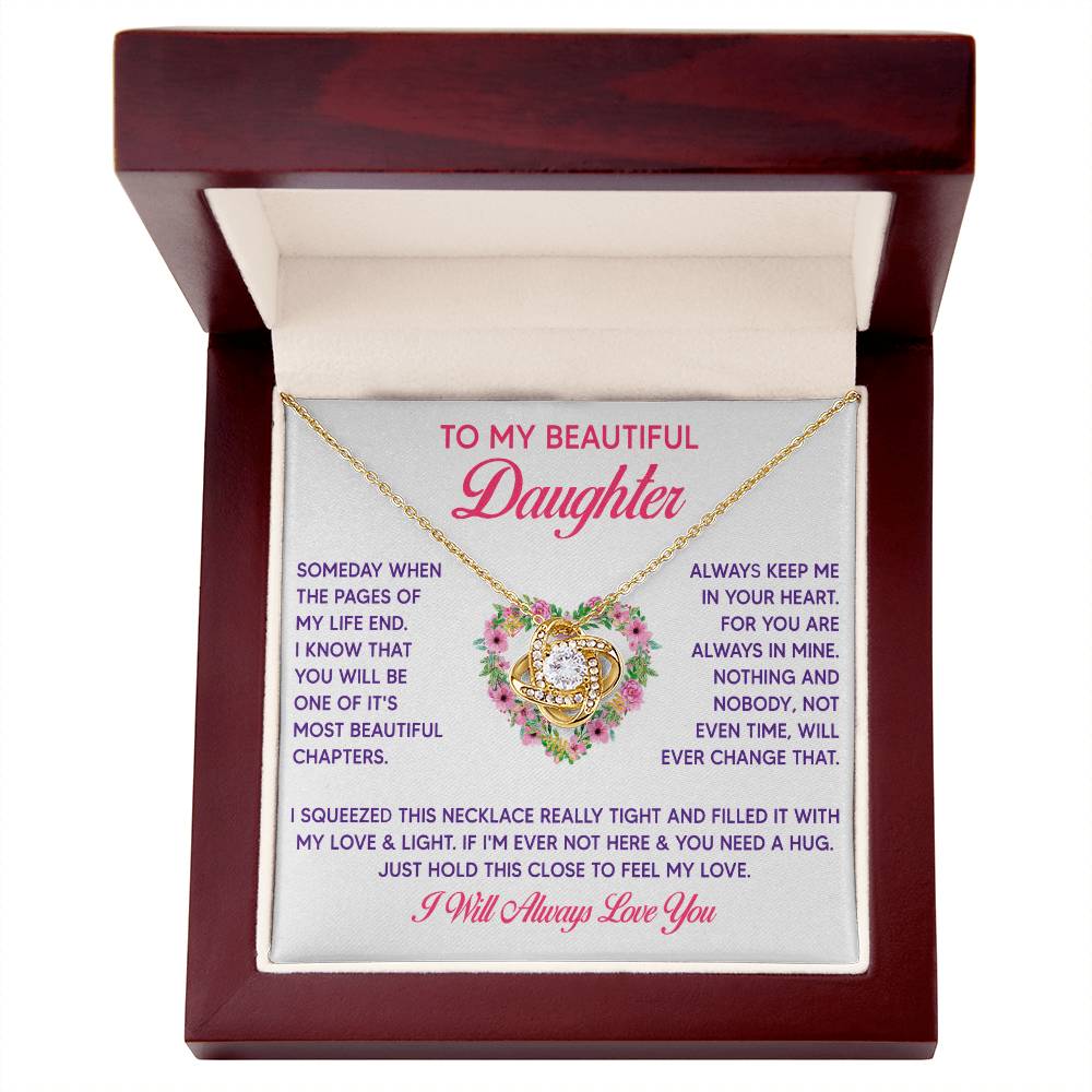 Love Knot Necklace - To My Beautiful Daughter