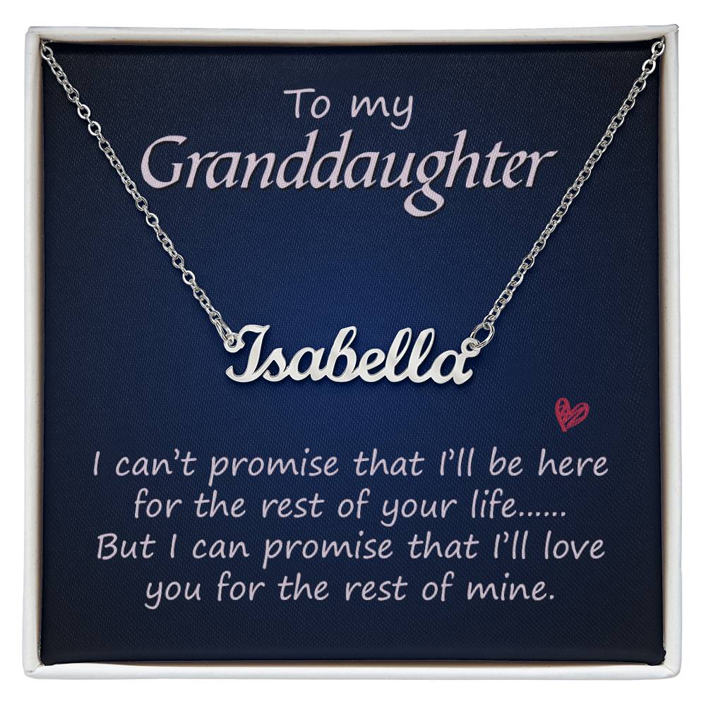 Custom Name Necklace - To My Granddaughter