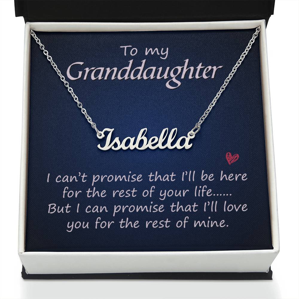 Custom Name Necklace - To My Granddaughter