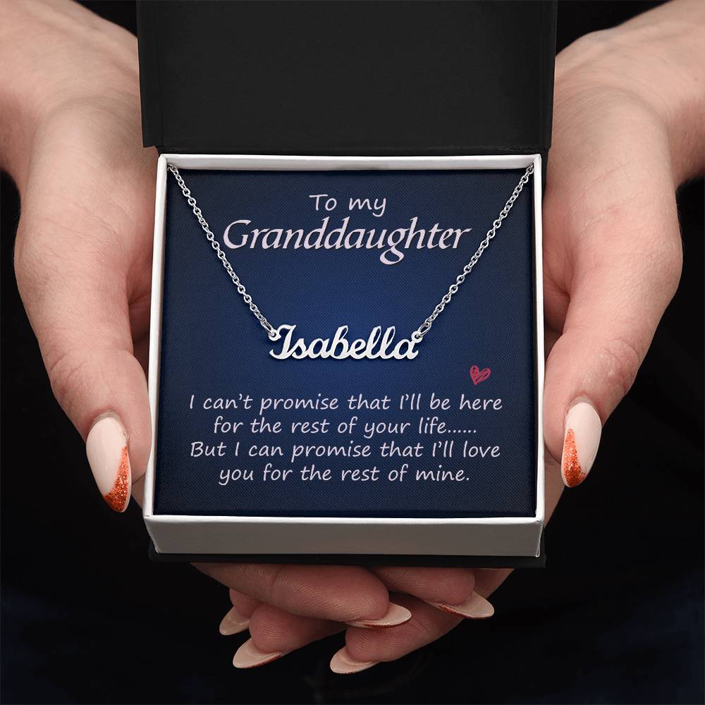Custom Name Necklace - To My Granddaughter