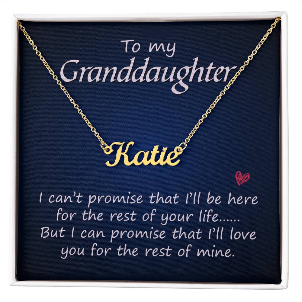 Custom Name Necklace - To My Granddaughter