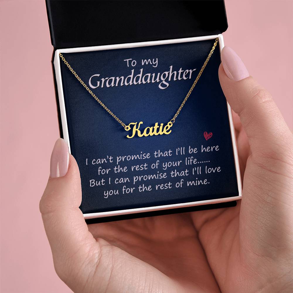 Custom Name Necklace - To My Granddaughter