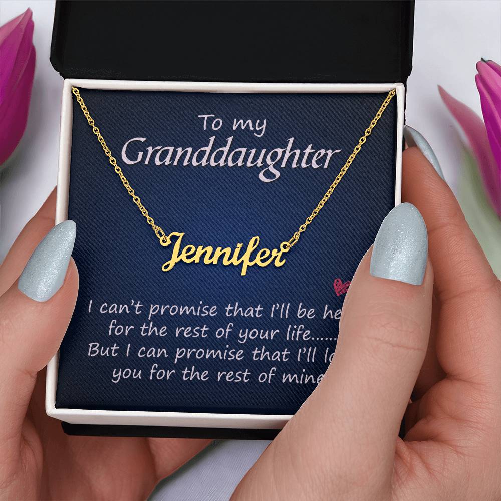 Custom Name Necklace - To My Granddaughter