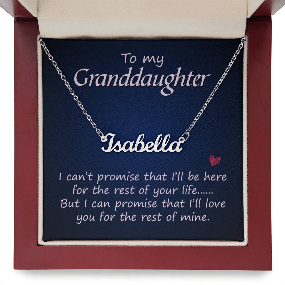 Custom Name Necklace - To My Granddaughter