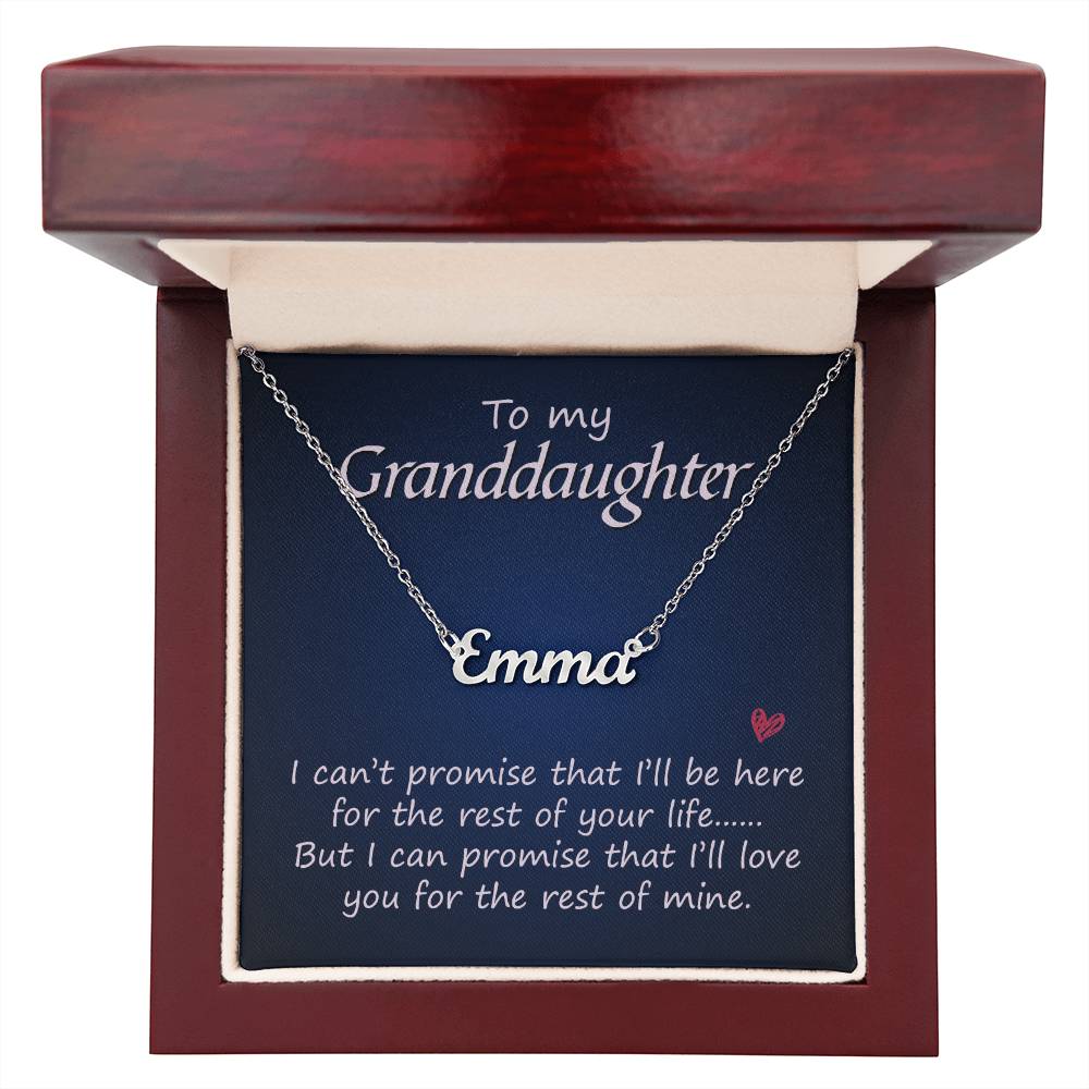 Custom Name Necklace - To My Granddaughter