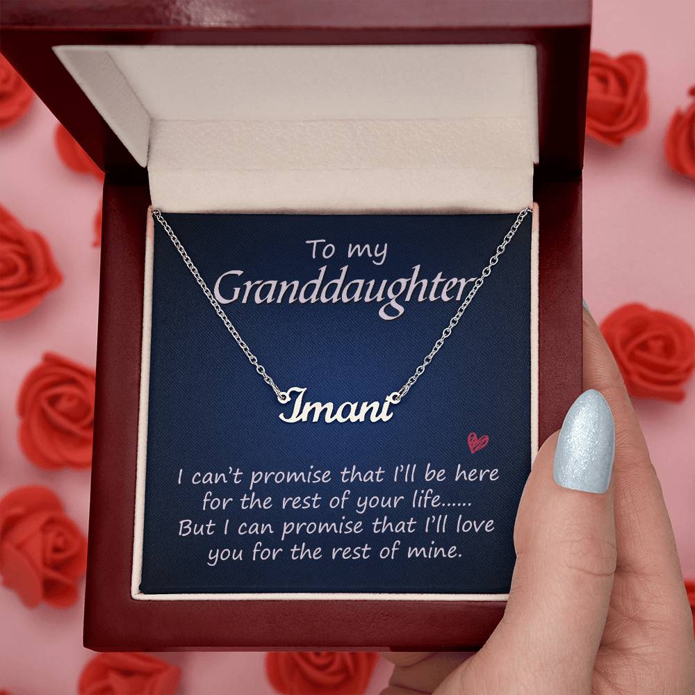 Custom Name Necklace - To My Granddaughter
