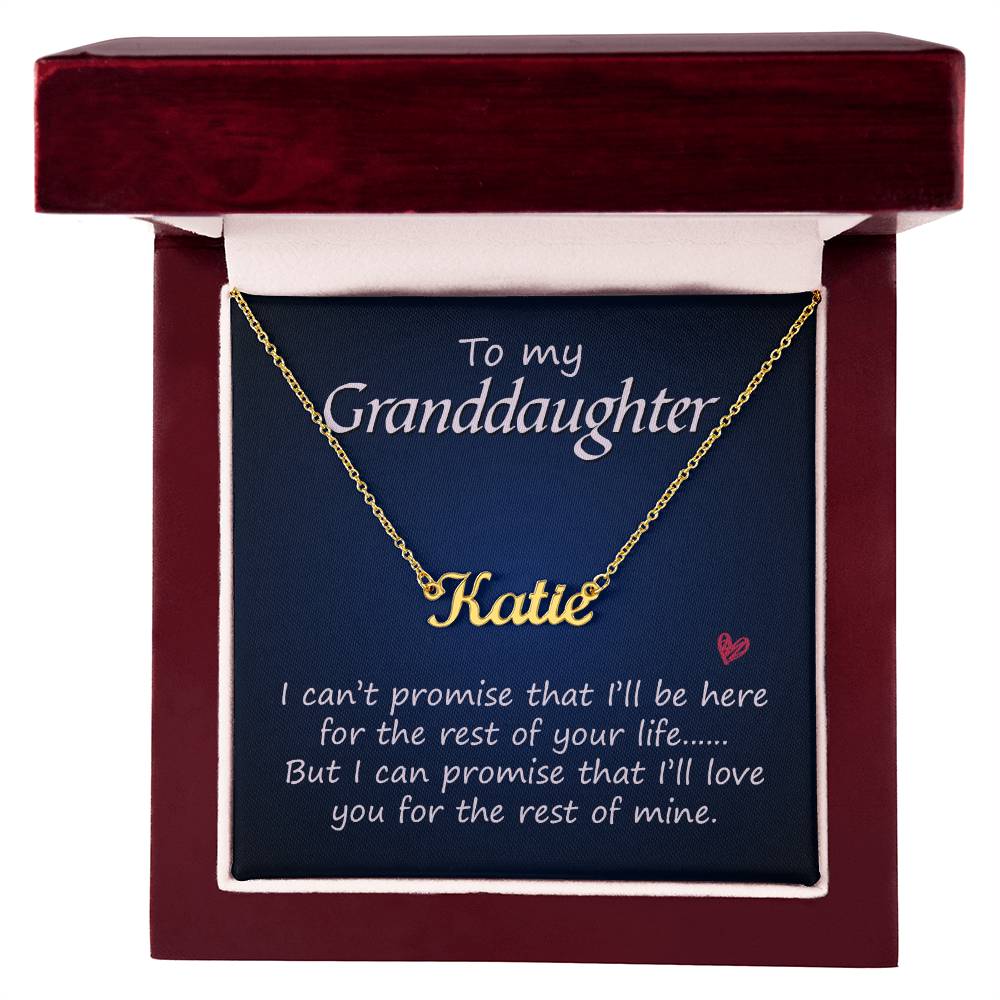 Custom Name Necklace - To My Granddaughter